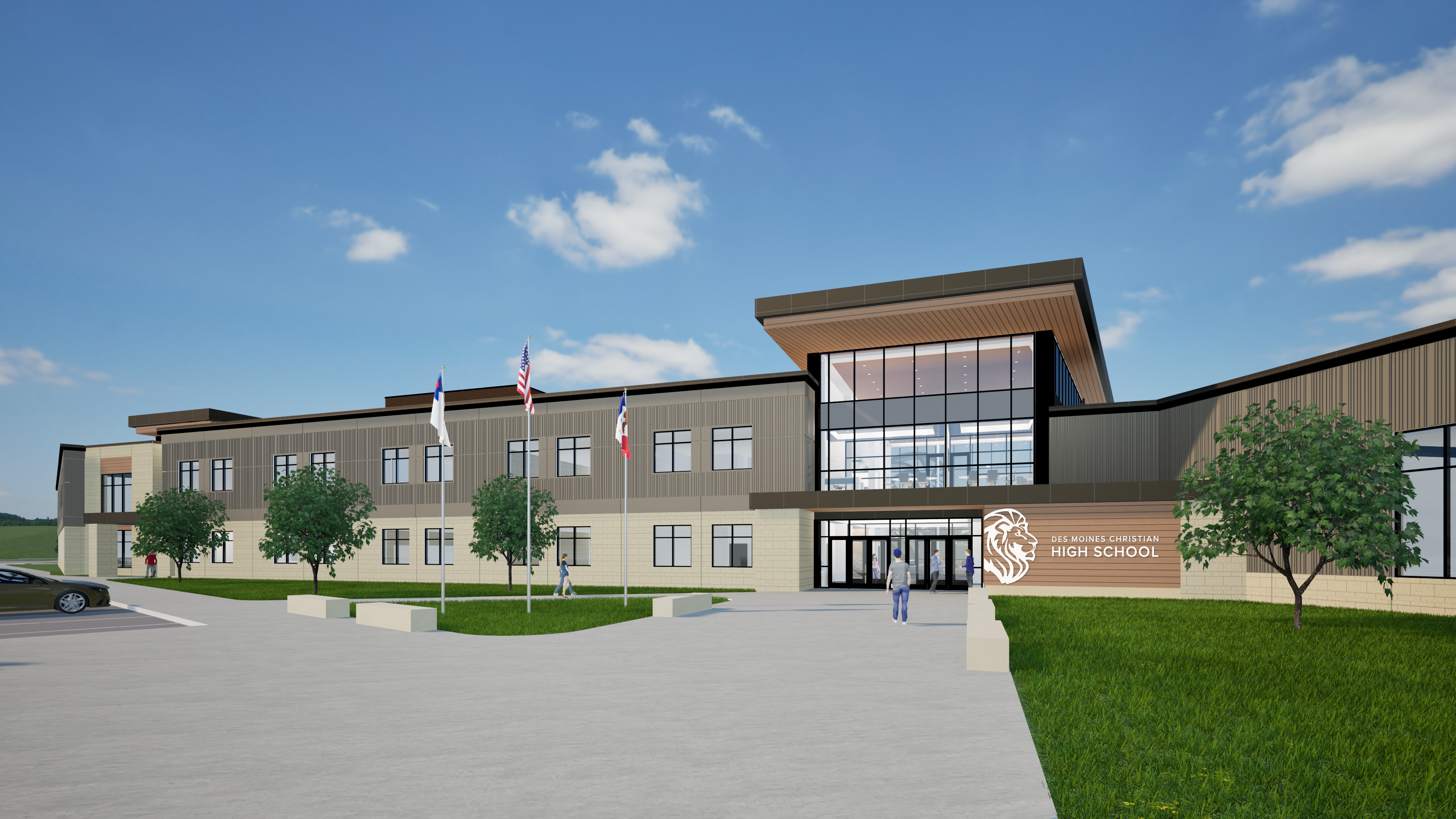 Mock up of the new Des Moines Christian High School